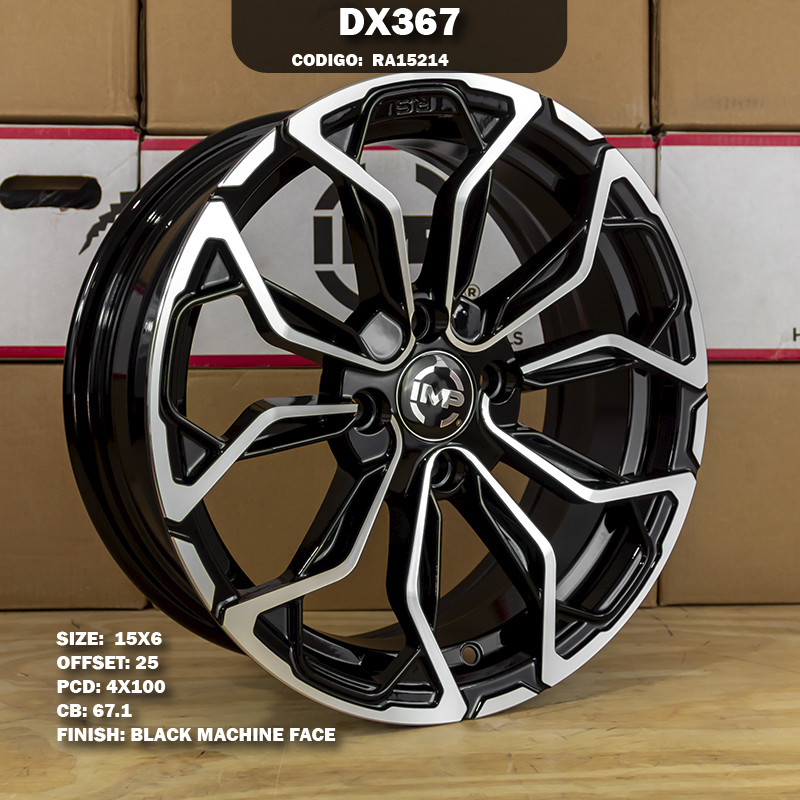 Rin R: 15 - 4-100 - 7 - DX367 - 15X6.5 con barrenación 4-100
