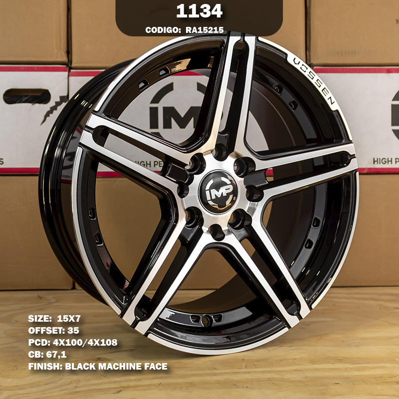 Rin R: 15 - 4-100 | 4-108 - 20 - 1134 - 15X7 con barrenación 4-100 | 4-108