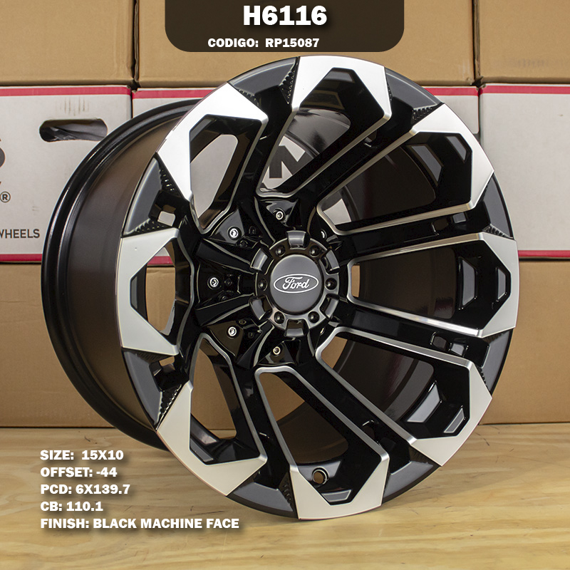 Rin R: 15 - 6-139.7 - 62 - H6116 - 15X10 con barrenación 6-139.7