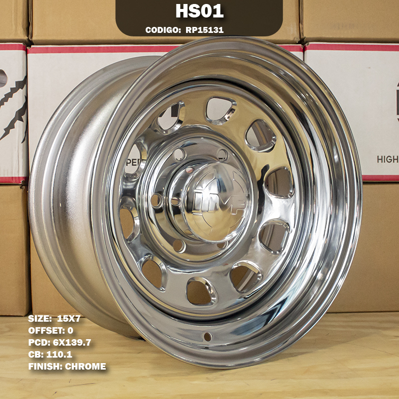 Rin R: 15 - 6-139.7 - 22 - HS01 - 15X7 con barrenación 6-139.7