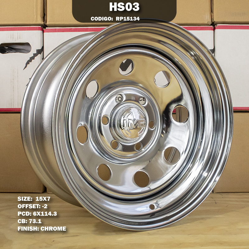 Rin R: 15 - 6-114.3 - 25 - HS03 - 15X7 con barrenación 6-114.3