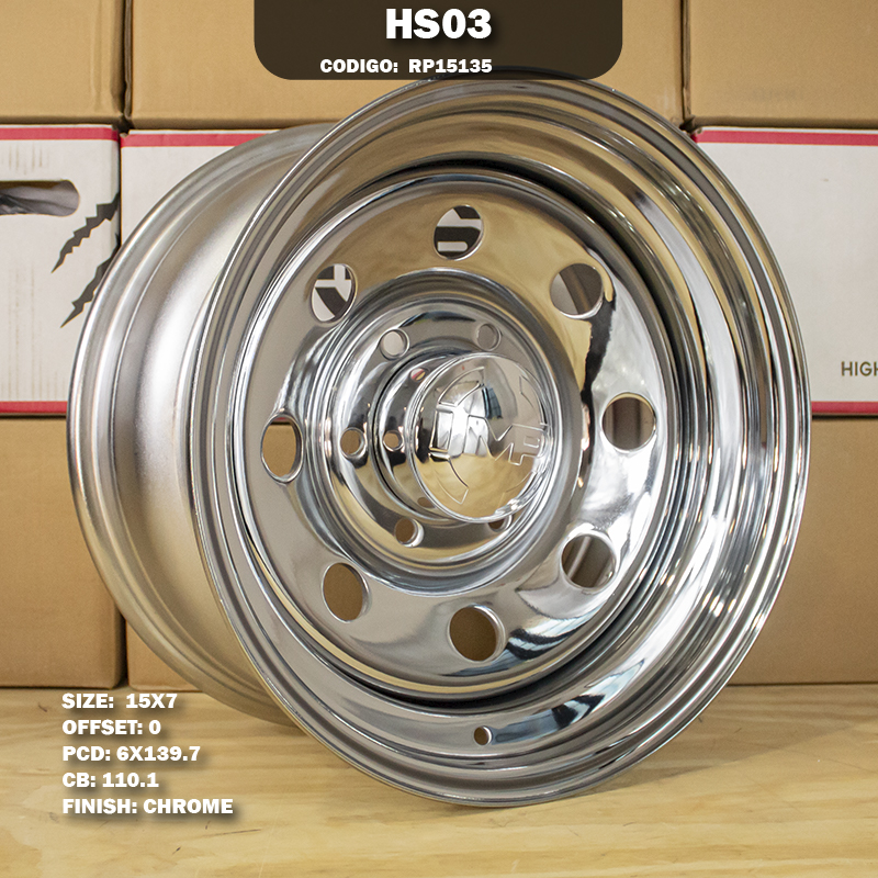 Rin R: 15 - 6-139.7 - 26 - HS03 - 15X7 con barrenación 6-139.7