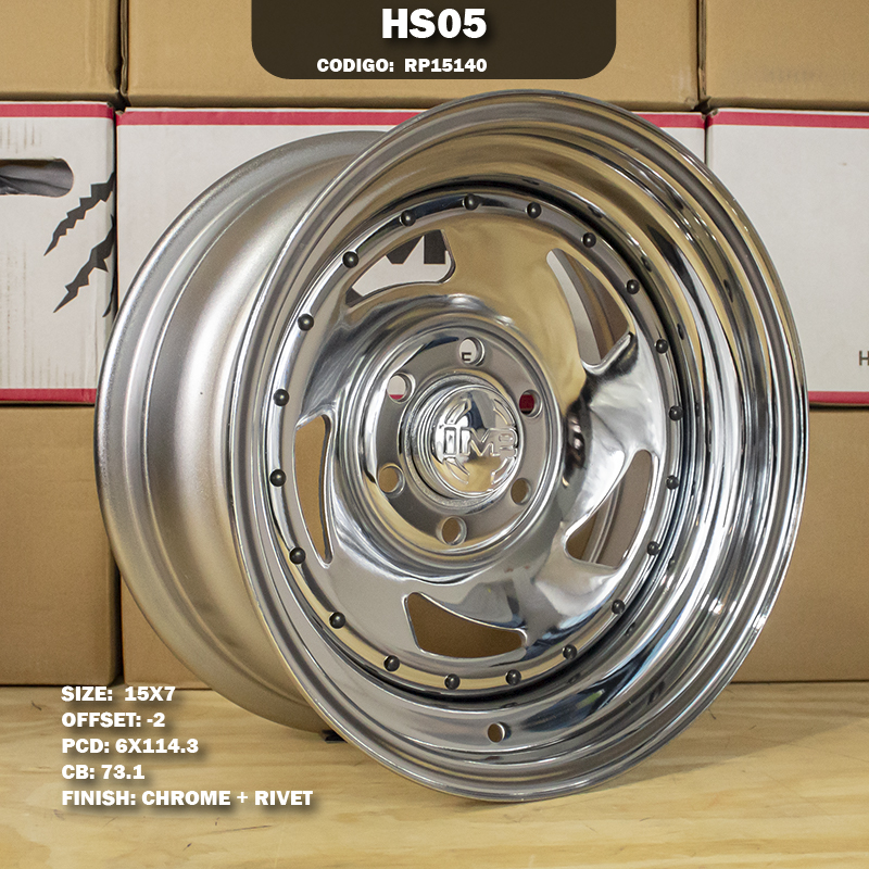 Rin R: 15 - 6-114.3 - 31 - HS05 - 15X7 con barrenación 6-114.3
