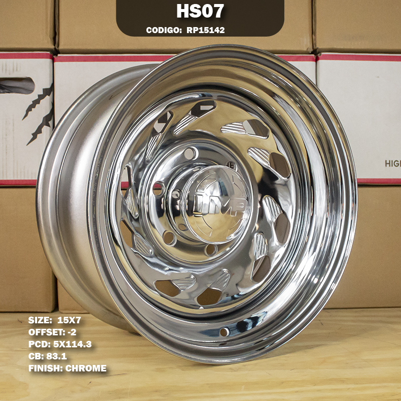 Rin R: 15 - 5-114.3 - 32 - HS07 - 15X7 con barrenación 5-114.3