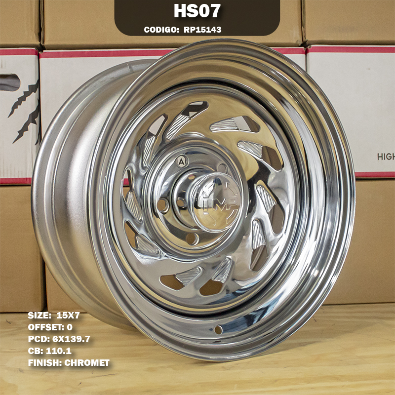 Rin R: 15 - 6-139.7 - 33 - HS07 - 15X7 con barrenación 6-139.7