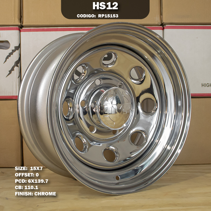 Rin R: 15 - 6-139.7 - 43 - HS12 - 15X7 con barrenación 6-139.7