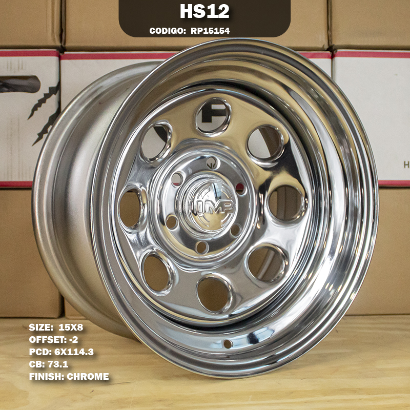 Rin R: 15 - 6-114.3 - 44 - HS12 - 15X8 con barrenación 6-114.3