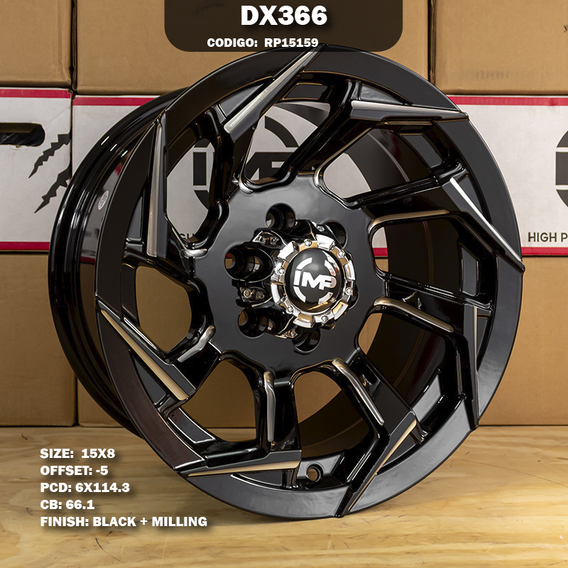 Rin R: 15 - 6-114.3 - 50 - DX366 - 15X8 con barrenación 6-114.3