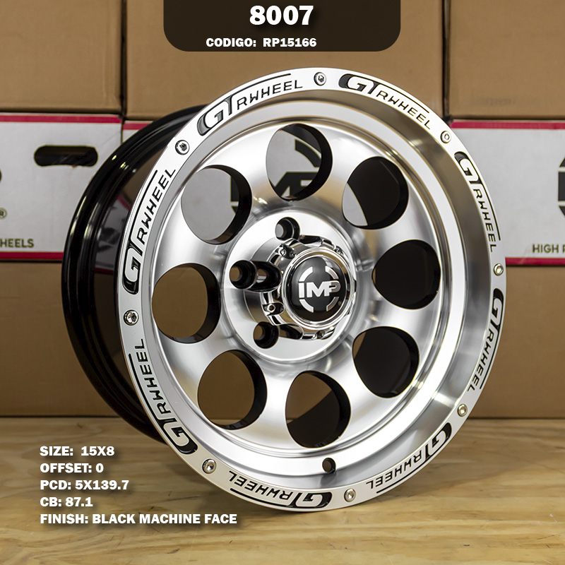 Rin R: 15 - 5-139.7 - 56 - 8007 - 15X8 con barrenación 5-139.7