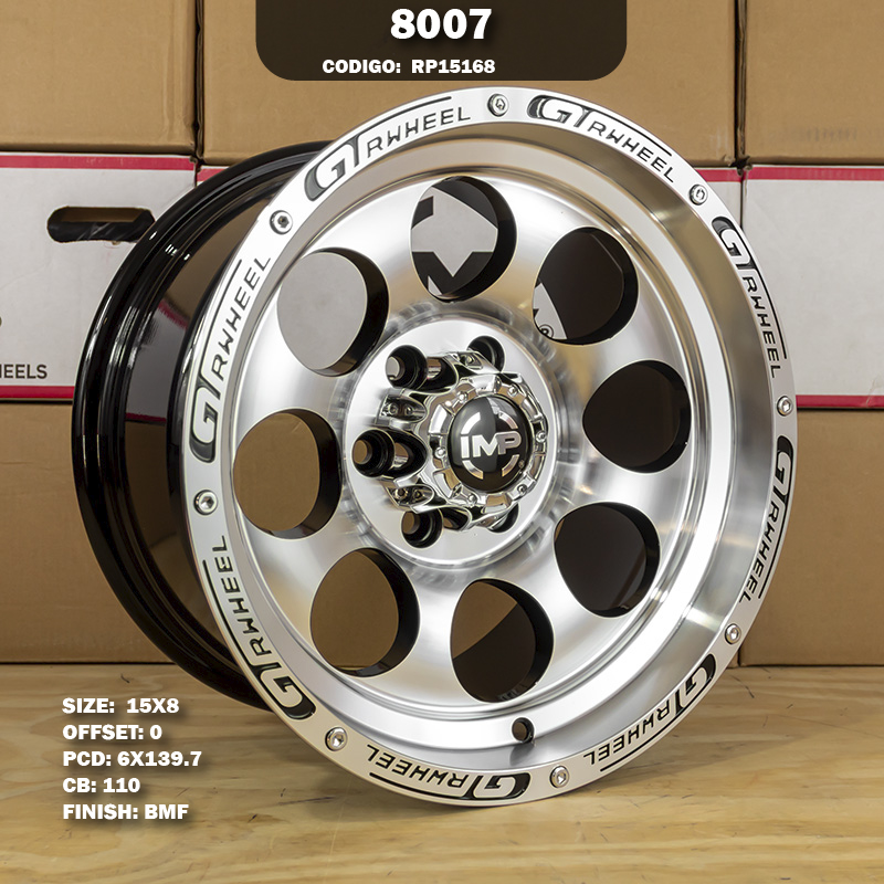 Rin R: 15 - 6-139.7 - 58 - 8007 - 15X8 con barrenación 6-139.7