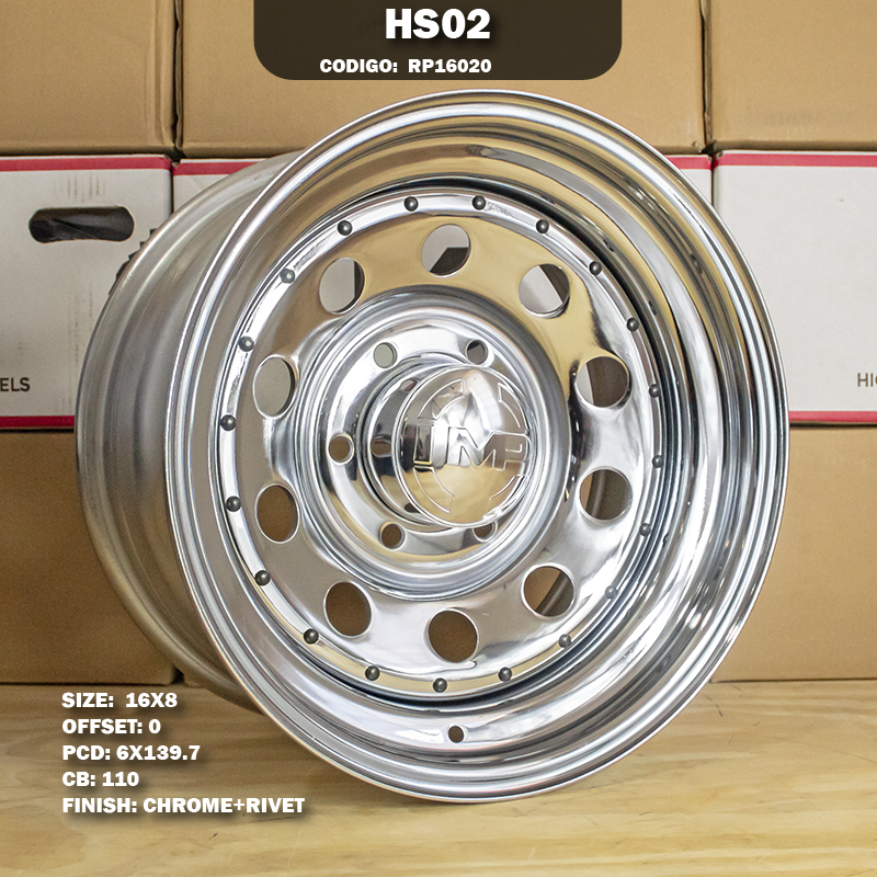 Rin R: 16 - 6-139.7 - 89 - HS02 - 16X8 con barrenación 6-139.7