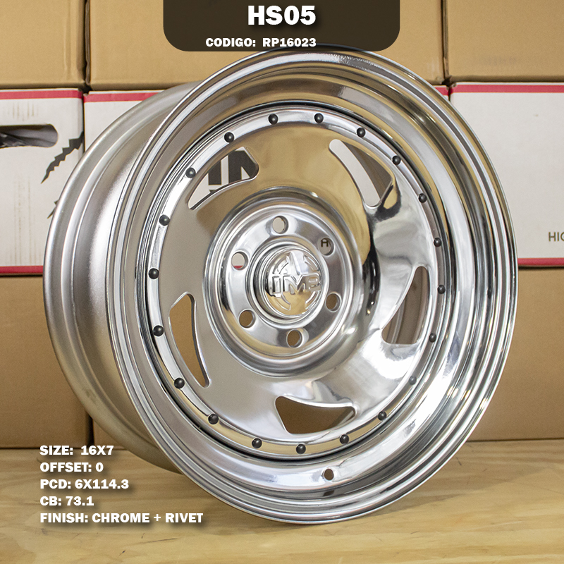 Rin R: 16 - 6-114.3 - 83 - HS05 - 16X7 con barrenación 6-114.3