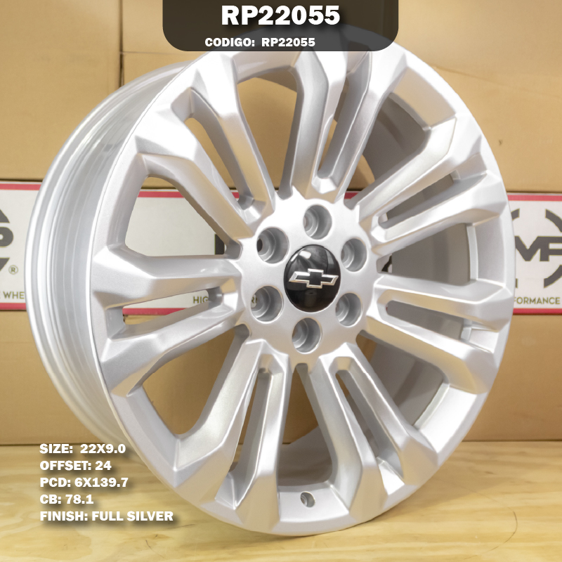 Rin R: 22 - 6-139.7 - 72 - QT7152 - 22X9 con barrenación 6-139.7